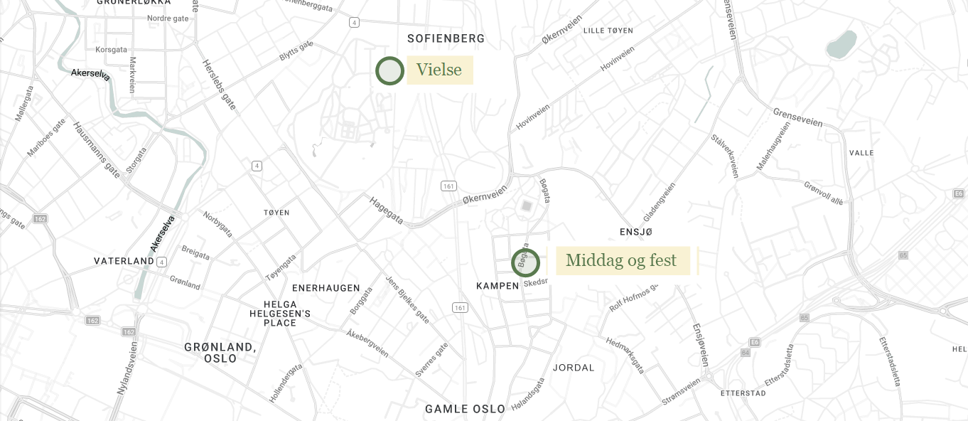 Kart over Kampen og Botanisk Hage